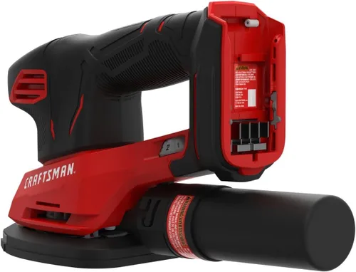 Vista 9 de CRAFTSMAN Lijadora de detalles inalámbrica 20V MAX, solo herramienta (CMCW221B), color rojo