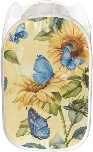 Vista 30 de AFPANQZ Cesta plegable de malla para ropa sucia, plegable, portátil, para guardar lugar para el hogar, fácil de plegar para viajes, 13.5 x 13.5 x 21