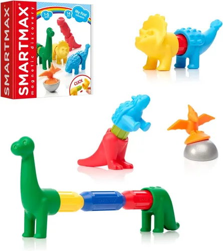 Vista 10 de SmartMax My First Animal Train STEM - Juego de descubrimiento magnético con tren móvil y animales suaves para edades de 1 a 5 años
