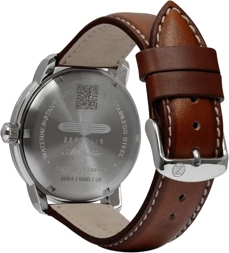 Vista 3 de Zeppelin 8442 Men's Watch with Leather Strap Atlantic Series Quartz GMT Date