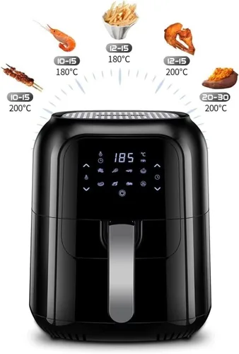 Vista 5 de Freidora de aire para horno, freidora de aire digital multifuncional, freidora de aire saludable sin aceite, cesta antiadherente, deshidratador