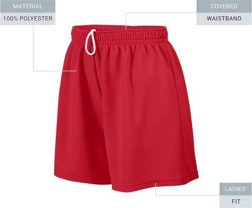 Vista 2 de Augusta Sportswear - Pantalón corto, malla absorbente, para mujer