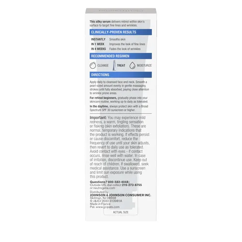 Vista 7 de Neutrogena Suero para reparación rápida de arrugas, 1 oz, Serum, paquete de de 1 Daily Anti-Aging Serum for Face with Retinol & Hyaluronic Acid to