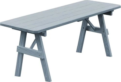 Vista 6 de Furniture Barn USA Mesa tradicional de pino tratado a presión de 4 pies, tinte de cedro mancha de cedro