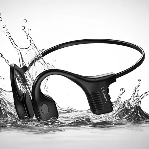 Vista 9 de Auriculares de Conducción Ósea YouthWhisper IP67 Impermeables Inalámbricos Bluetooth 5.2 con Auriculares de Silicona Suave para Negro
