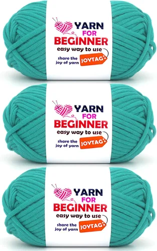 Vista 56 de Hilo de color morado amatista para tejer y tejer, hilo de algodón para tejer, fácil de tejer, para principiantes, con puntadas fáciles de ver