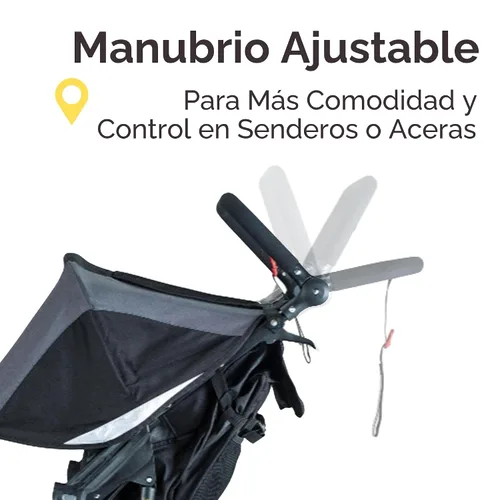 Vista 6 de BOB Gear Revolution Flex 3.0 Duallie - Cochecito para correr, cochecito doble, color negro grafito Versatile Double Jogger Stroller; All Terrain