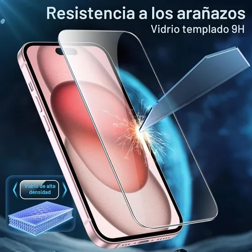 Vista 6 de JETech Protector de pantalla para iPhone 15, paquete de 3