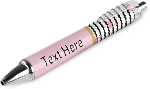 Vista 20 de Bolígrafos personalizados con estampado de leopardo negro y azul con punta de lápiz capacitivo, bolígrafos grabados personalizados con nombre