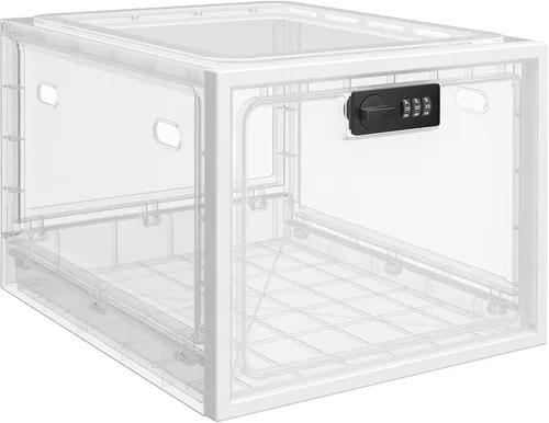 Vista 9 de BUG HULL Caja de bloqueo de medicamentos de gran capacidad, caja de bloqueo para nevera para medicamentos, caja de medicamentos con bloqueo con Negro