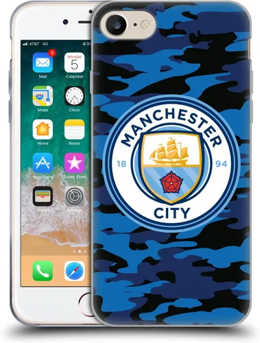 Vista 247 de Head Case Designs Funda de gel con licencia oficial del Manchester City Man City FC Blue Moon Badge Camou [protección de grado militar] compatible