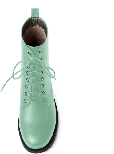 Vista 52 de ROSERWISH Botas altas de tacón bajo y grueso para mujer, con cordones, cómodas, modernas, con puntera redonda, de 2.5 pulgadas