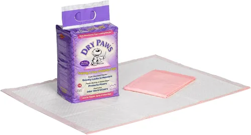 Vista 2 de MidWest Homes for Pets Dry Paws Almohadillas de entrenamiento y protección para el suelo, 30 unidades, rosa, 23 5/8 pulgadas x 17 3/4 pulgadas