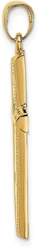 Vista 3 de Diamond2Deal Colgante de cruz de oro amarillo de 14 k (L- 1.437 in W- 0.762 in)