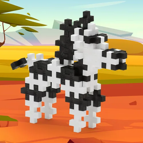 Vista 2 de Plus Plus Juego de bloques de construcción de figuras de animales 3D, 70 piezas de rompecabezas entrelazadas, divertidos juguetes de tallo