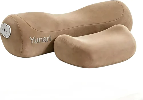 Vista 8 de Yunari Almohada de cuello térmica inalámbrica 3 en 1, vibración y soporte Gris