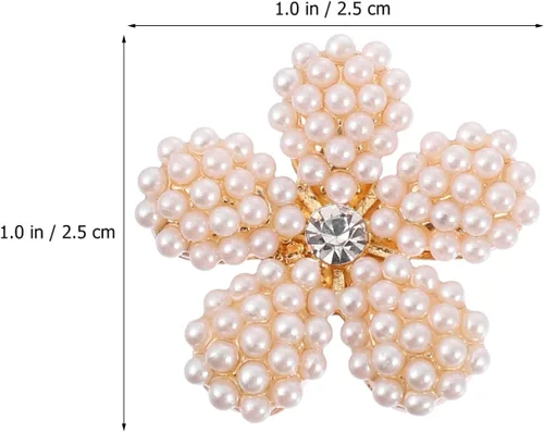 Vista 6 de EXCEART - Dijes con forma de flor de perla, 10 unidades, aleación