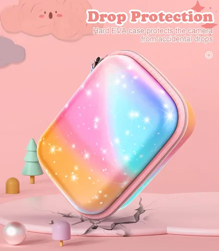 Vista 5 de MoKo Funda para Cámara para Niños Compatible con Seckton/Goopow/CIMELR/Ourlife/OZMI/GKTZ/Dylanto/PROGRACE/Rindol/Dwfit/hyleton Cámara Digital