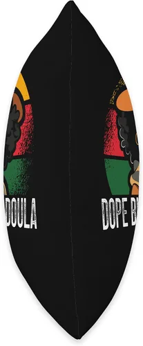 Vista 2 de Dope Black Doula Midwife Black Pride Midwifery Doula - Almohada afroamericana de 16 x 16 pulgadas, multicolor