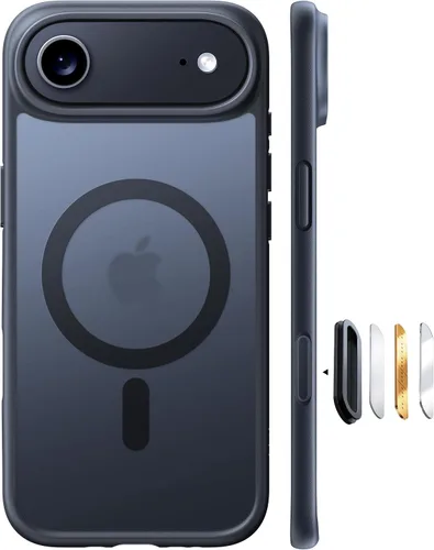 Vista 11 de TORRAS Funda Magnética Mejorada Más Fuerte para iPhone 14 Pro, 12 pies de grado militar probada contra caídas, compatible con MagSafe, resistente a