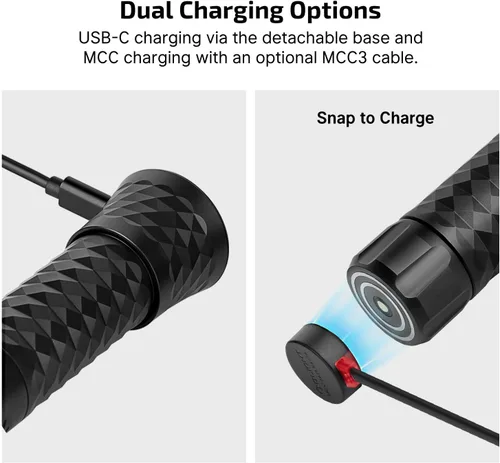 Vista 4 de OLIGHT Prowess - Linternas recargables de alto lúmenes, linterna súper brillante de 5,000 lms con funda, LED de carga USB-C de alta eficiencia