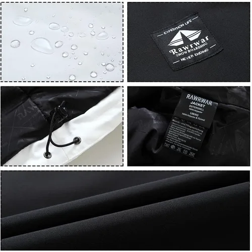 Vista 34 de RIUIYELE Traje de esquí para mujer, chaqueta y pantalones de snowboard para deportes al aire libre, traje de nieve con aislamiento impermeable