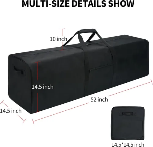 Vista 4 de Bolsa de viaje extra grande para equipo deportivo con cremalleras bloqueables de 2 vías, Negro
