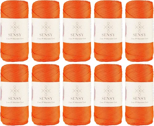Vista 168 de Sensy Premium 2mm 229.5 metros de cuerda de poliéster 100% cordón de polipropileno Cordón de macramé 2mm Cordón para bolso de crochet Hilo