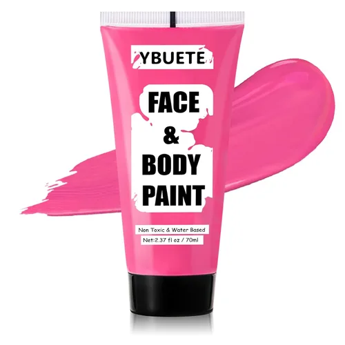 Vista 12 de YBUETE Pintura facial corporal a base de agua blanca para calavera Cosplay Blanco
