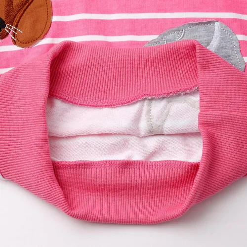 Vista 28 de Sudaderas para niñas pequeñas, cuello redondo, sin botones, de manga larga, para invierno, casual, ropa 2T-7T, Dinosaurio