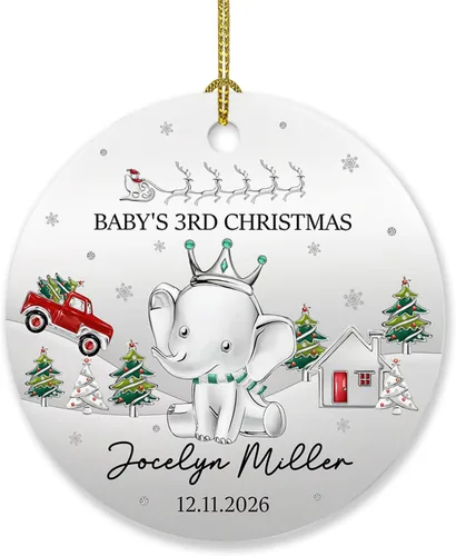Vista 14 de Adorno personalizado para árbol de Navidad con nombre y año, regalo para mi nuevo apartamento, adorno personalizado para primera Navidad en un nuevo