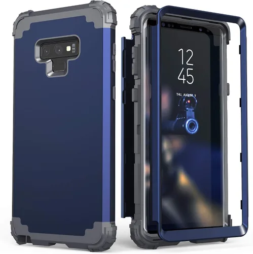 Vista 18 de IDweel Funda para Galaxy Note 9, Note 9 azul para hombres, 3 en 1, a prueba de golpes, delgada, híbrida, resistente, protección de policarbonato