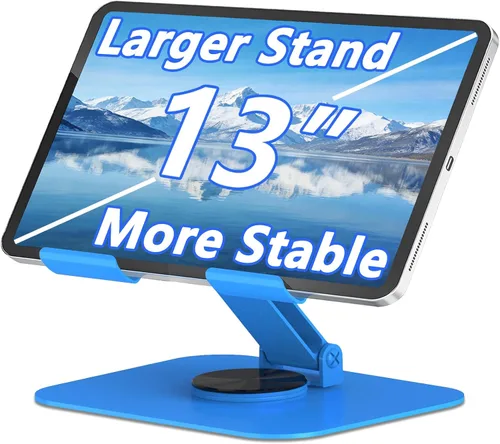 Vista 11 de Soporte de metal para tableta, soporte ajustable de rotación de 360° compatible con tabletas de 4 a 16 pulgadas como iPad Pro Air, iPad mini, Tab