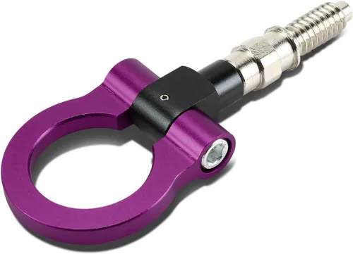 Vista 2 de DNA THK-E-PP - Kit de anillo de gancho de remolque de remolque europeo de aluminio morado delantero/trasero - M16 x 3
