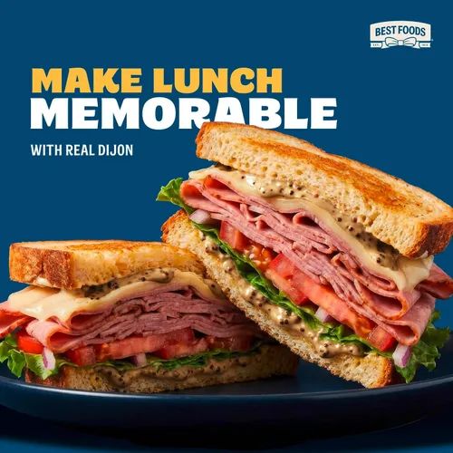 Vista 8 de Hellmann's Dijo-Mayo - Mayonesa suave y sabrosa Drss para papas fritas, hamburguesas, ensaladas de papa, sándwiches, aderezo de mayonesa con Dijon