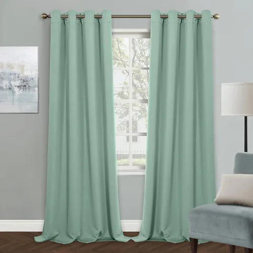 Vista 72 de MYSKY HOME Cortinas Aqua para Armario para Entrada Cortina Opaca para Puerta para Sala de Estar Cortina Oscurecedora de Habitación con Ojales