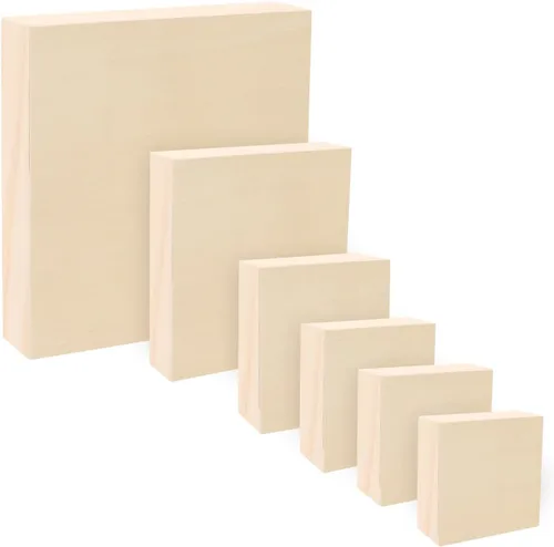 Vista 11 de Da Vinci Pro Panel de madera de abedul de 1-5/8 pulgadas de profundidad, paquete de 4 paneles rectangulares medianos, textura fina, resistente a
