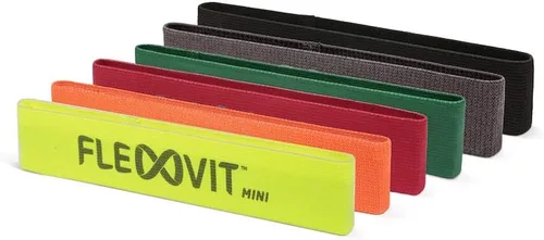 Vista 6 de FLEXVIT Mini banda, banda de resistencia de tela de grado profesional, comodidad superior y calidad para hacer ejercicio, juego de bandas