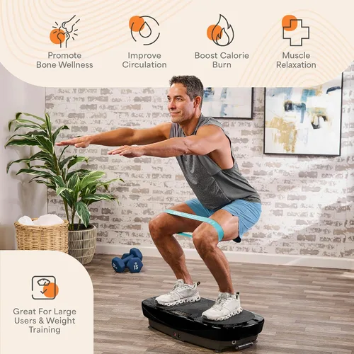 Vista 2 de Lifepro Rumblex Max 4D Vibration Plate Exercise Machine with 99 Speeds 3 Motors, 500 lb Capacity, 16 Presets, Resistance & Mini Bands — Vibration