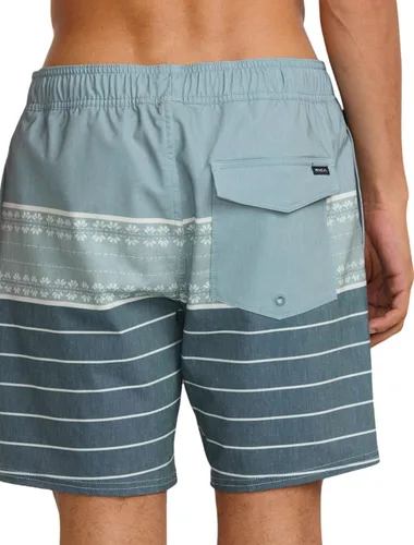 Vista 4 de RVCA Pantalón corto con cintura elástica para hombre, con bragueta sintética y bolsillos en las costuras laterales.