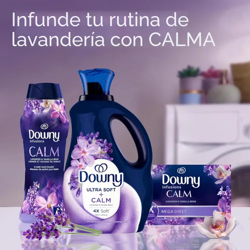 Vista 10 de Downy Líquido suavizante de telas ultrasuave, calma, lavanda y vainilla, 26 onzas líquidas, 39 cargas