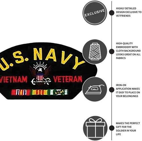 Vista 6 de Parche veterinario de Vietnam de la Marina de los Estados Unidos con licencia militar, productos patrióticos, regalos para familias de veteranos