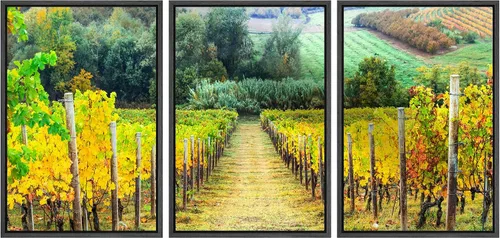 Vista 20 de wall26 Lienzo enmarcado para pared, juego de arte de acuarela pastel, paisaje rural, ilustraciones con formas abstractas, arte moderno, decorativo
