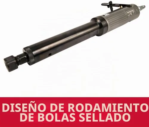Vista 5 de JET Esmeriladora neumática de 1/4 pulgada extendida, 23000 RPM (Modelo JAT-402)