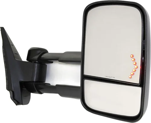 Vista 107 de Kool Vue - Espejo calefactable izquierdo para Chevrolet Silverado 1500 GMC Sierra 1500 2007-2013 plegable eléctrico con luz de señal y lámpara