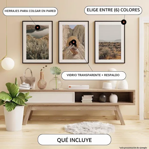 Vista 2 de Craig Frames Marco de fotos personalizado, cualquier tamaño a 30 x 40 Perfil de 1 pulgada, 6 colores, vidrio en pequeño y plexiglás en grande