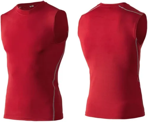 Vista 2 de Valcatch Chaleco de compresión para hombre, sin mangas, transpirable, de secado rápido, para correr, básquetbol