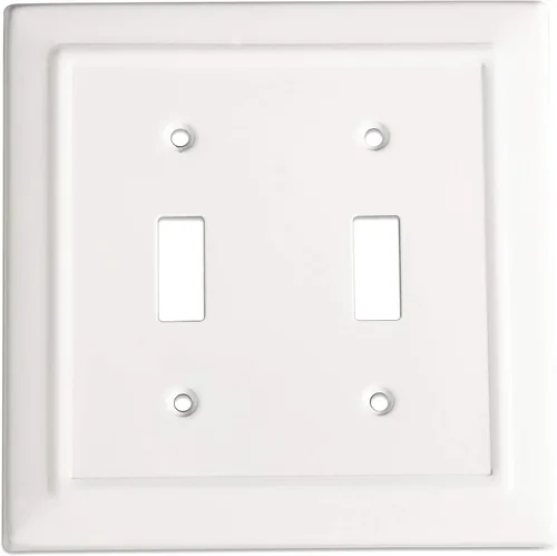 Vista 21 de Monarch Abode Placa de Pared de Interruptor de Palanca de 1 Gang, Placa de Pared de Interruptor Individual de Metal Arquitectónico, Placa Decorativa