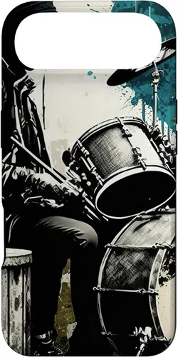Vista 27 de Black White Drummer Music Lover Drumming Drummer Graphic Case for iPhone 17