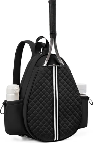 Vista 18 de Mochila de tenis Sucipi, mochila de tenis acolchada con bandolera cruzada, bolsas para raquetas de tenis resistentes al agua para mujeres y hombres